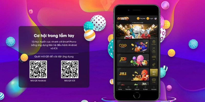 Hướng dẫn game thủ tải app Gobet qua mã QR